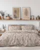 Beauty Home Σετ σεντόνια υπέρδιπλα με λάστιχο Art 12210 Anastasia 100%  Βαμβακοσατέν 300tc 170x200 30 Μπεζ