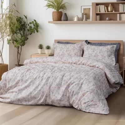 Beauty Home Σετ σεντόνια υπέρδιπλα με λάστιχο Art 12213 Renata 100%  Βαμβακοσατέν 300tc 170x200 30 Μπεζ      