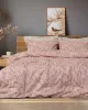 Beauty Home Σετ σεντόνια υπέρδιπλα με λάστιχο Art 12214 Flora 100%  Βαμβακοσατέν 300tc 170x200 30 Σομόν