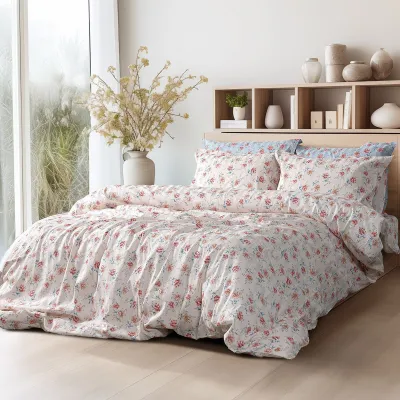 Beauty Home Σετ σεντόνια υπέρδιπλα Art 12218 Chloe 100%  Βαμβακοσατέν 300tc 240x270 Μπεζ      