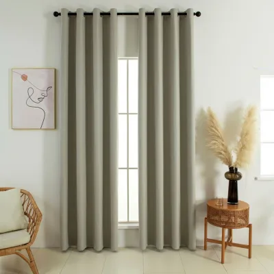 Beauty Home Κουρτίνα Full Blackout σκίασης με 8 κρίκους Soft Art 8391 Dark Beige-3 140x270 Σκούρο Μπεζ      