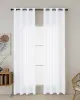 Beauty Home Κουρτίνα γάζα μονόχρωμη με 8 μεταλλικούς κρίκους Fit Art 8447 140x270 Λευκό      