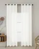 Beauty Home Κουρτίνα γάζα μονόχρωμη με 8 μεταλλικούς κρίκους Fit Art 8447 140x270 Εκρού      