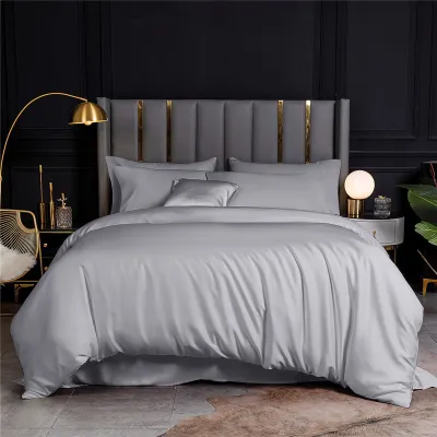 Beauty Home Σετ σεντόνια υπέρδιπλα με λάστιχο Bamboo 300tc Art 12051 Silver Fantasy 170x200 35 Γκρι      