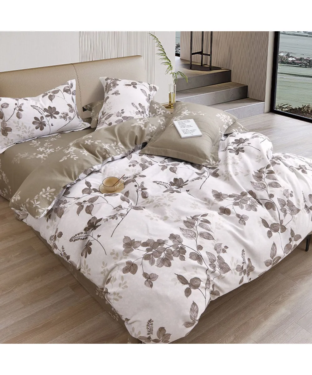 Beauty Home Σετ παπλωματοθήκη υπέρδιπλη Art 12275 Alcestis 230x250 Μόκα