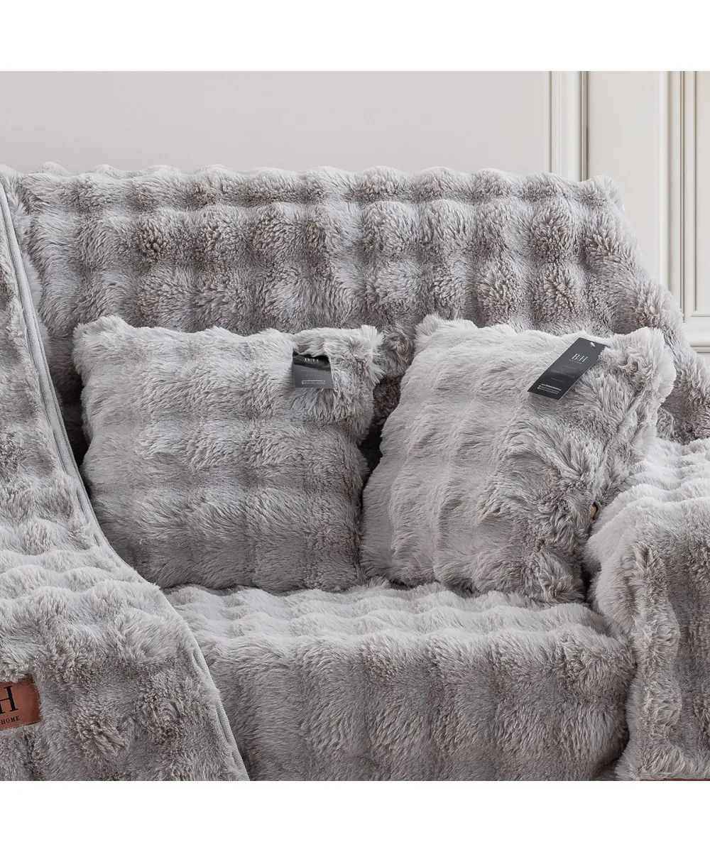 Beauty Home Γούνινη Μαξιλαροθήκη διακοσμητική Art 8721 40x40 Γκρι      