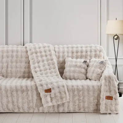 Beauty Home Γούνινο ριχτάρι Μονοθέσιο Art 8723 180x160 Εκρού      