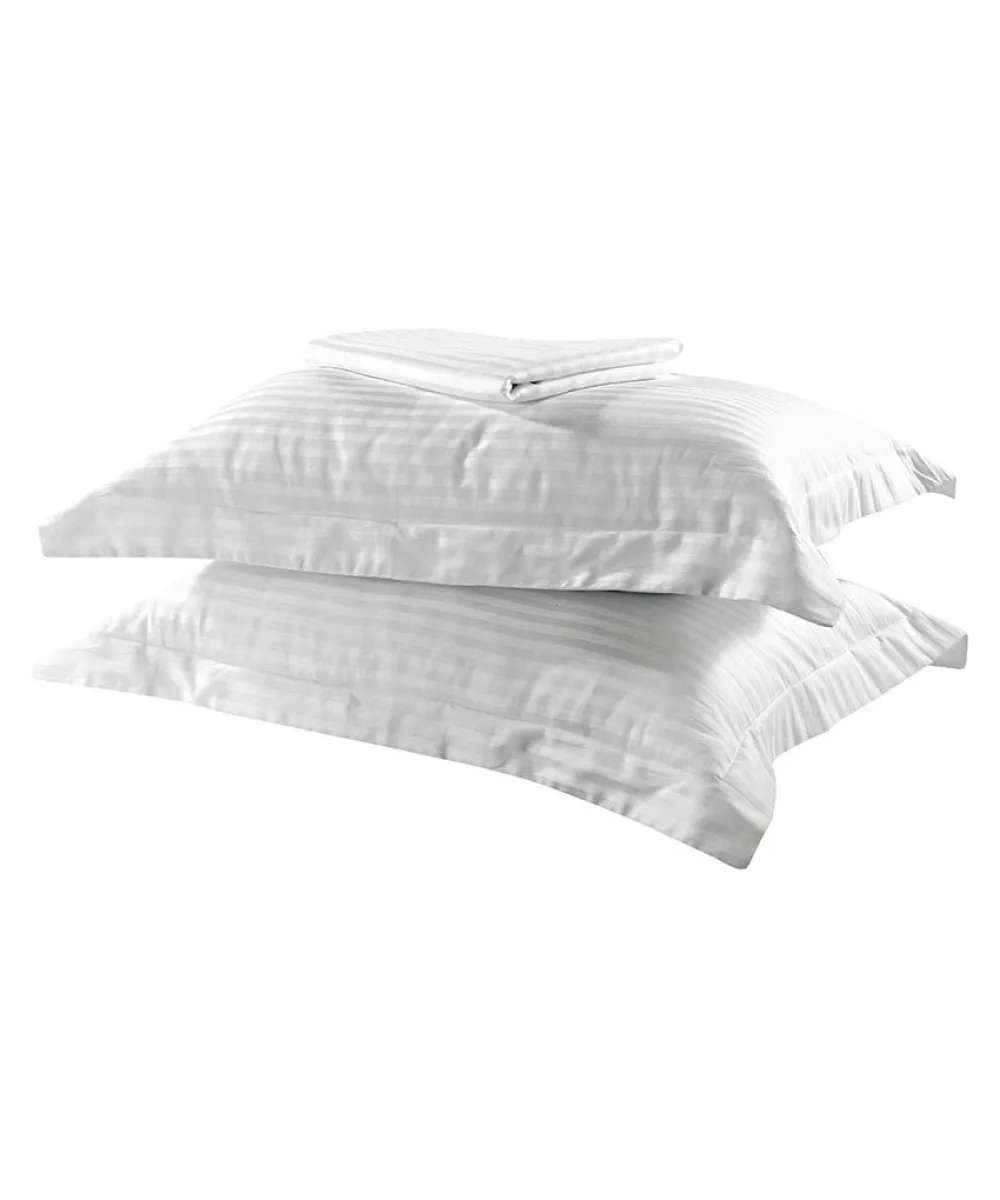 Σετ παπλωματοθήκη μονή Dobby Cotton Rich Blend Art 1381 165x240  Λευκό   Beauty Home