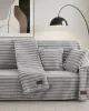 Beauty Home Γούνινο ριχτάρι Μονοθέσιο Stripe Art 8727 180x160 Γκρι