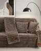 Beauty Home Γούνινο ριχτάρι Μονοθέσιο Stripe Art 8726 180x160 Μόκα