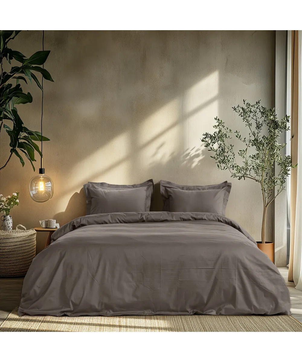 Beauty Home Σετ παπλωματοθήκη μονή Art 1700 Harmony 170x250 Γκρι