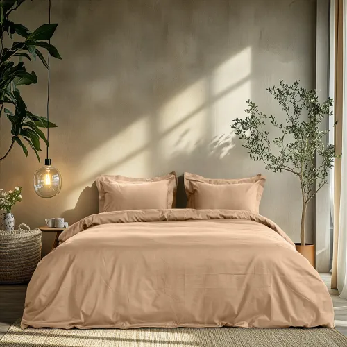 Beauty Home Σετ σεντόνια υπέρδιπλα Art 1700 Harmony 240x270 Άμμου      