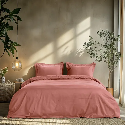 Beauty Home Σετ σεντόνια υπέρδιπλα με λάστιχο Art 1700 Harmony 170x200 30 Σάπιο μήλο      
