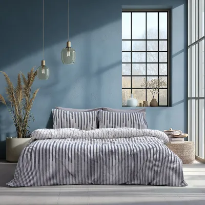 Beauty Home Σετ σεντόνια υπέρδιπλα με λάστιχο Glory Art 12362 170x200 32 Εκρού,Ανθρακί      