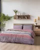 Beauty Home Σετ σεντόνια υπέρδιπλα με λάστιχο Glory Art 12371 170x200 32 Ροζ,Γκρι      