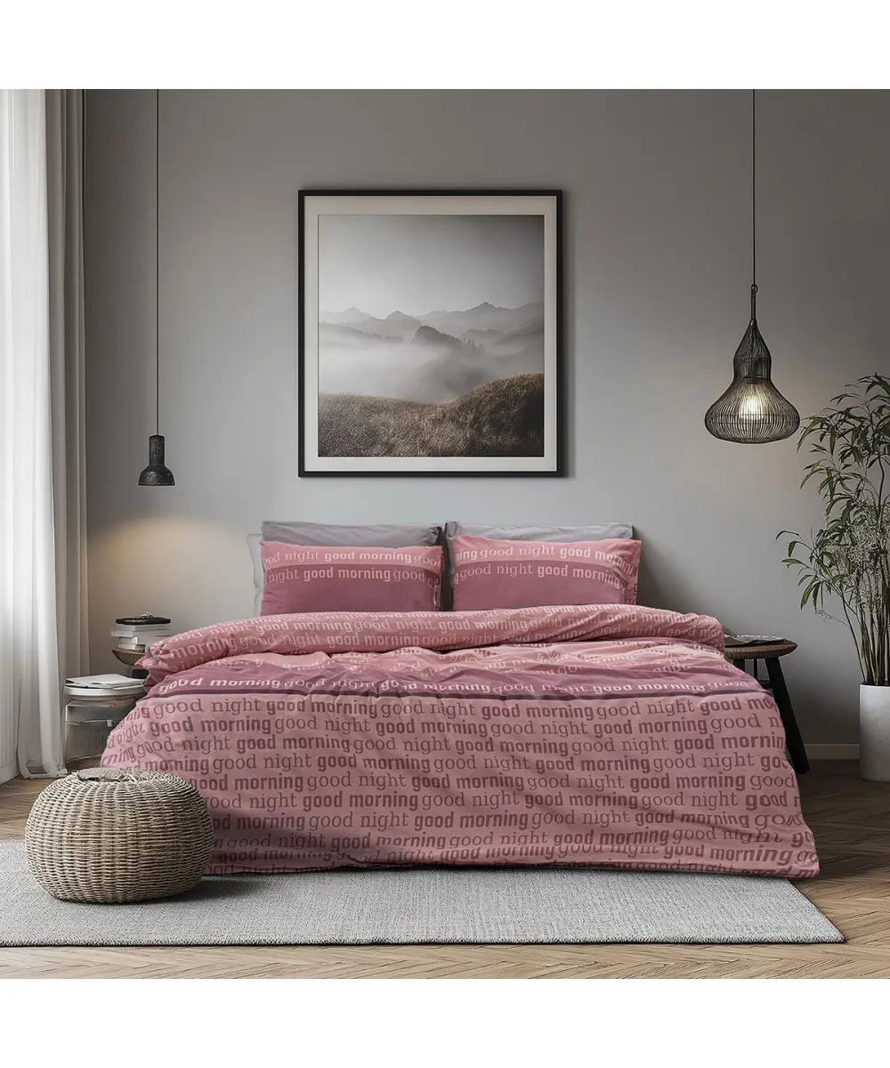 Beauty Home Σετ σεντόνια υπέρδιπλα με λάστιχο Glory Art 12374 170x200 32 Σάπιο Μήλο,Ροζ      