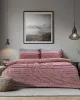 Beauty Home Σετ σεντόνια υπέρδιπλα με λάστιχο Glory Art 12374 170x200 32 Σάπιο Μήλο,Ροζ      