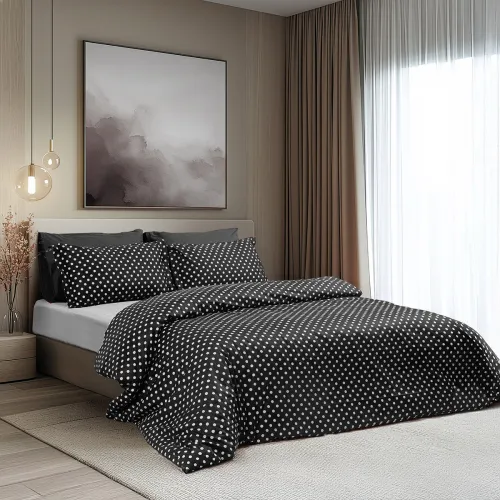 Beauty Home Σετ σεντόνια μονά με λάστιχο Art 10101 Fancy 110x200 30 Μαύρο      