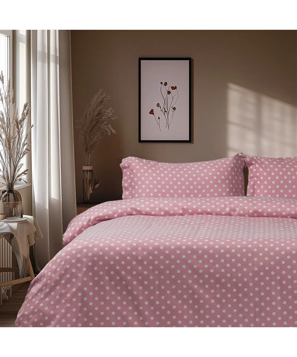 Beauty Home Σετ σεντόνια διπλά Art 10101 Fancy 200x260 Ροζ      