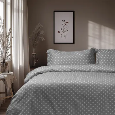Beauty Home Σετ κουβερλί μονό Art 10101 Fancy 160x230 Γκρι      