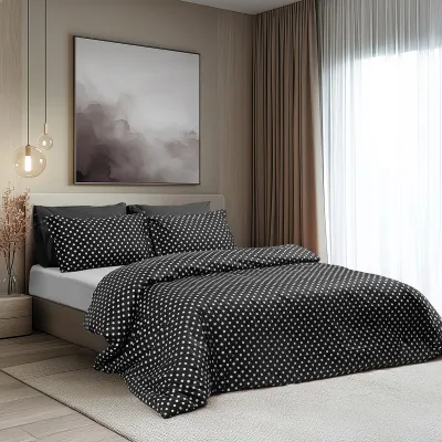 Beauty Home Σετ πάπλωμα μονό Art 10101 Fancy 160x230 Μαύρο      