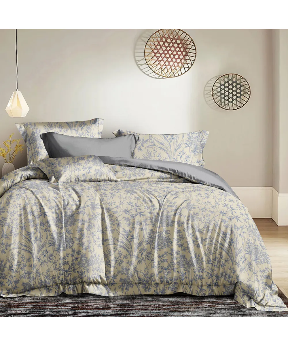 Beauty Home Σετ σεντόνια υπέρδιπλα με λάστιχο Memories Art 12677 165x200 30 Μπεζ,Γκρι      