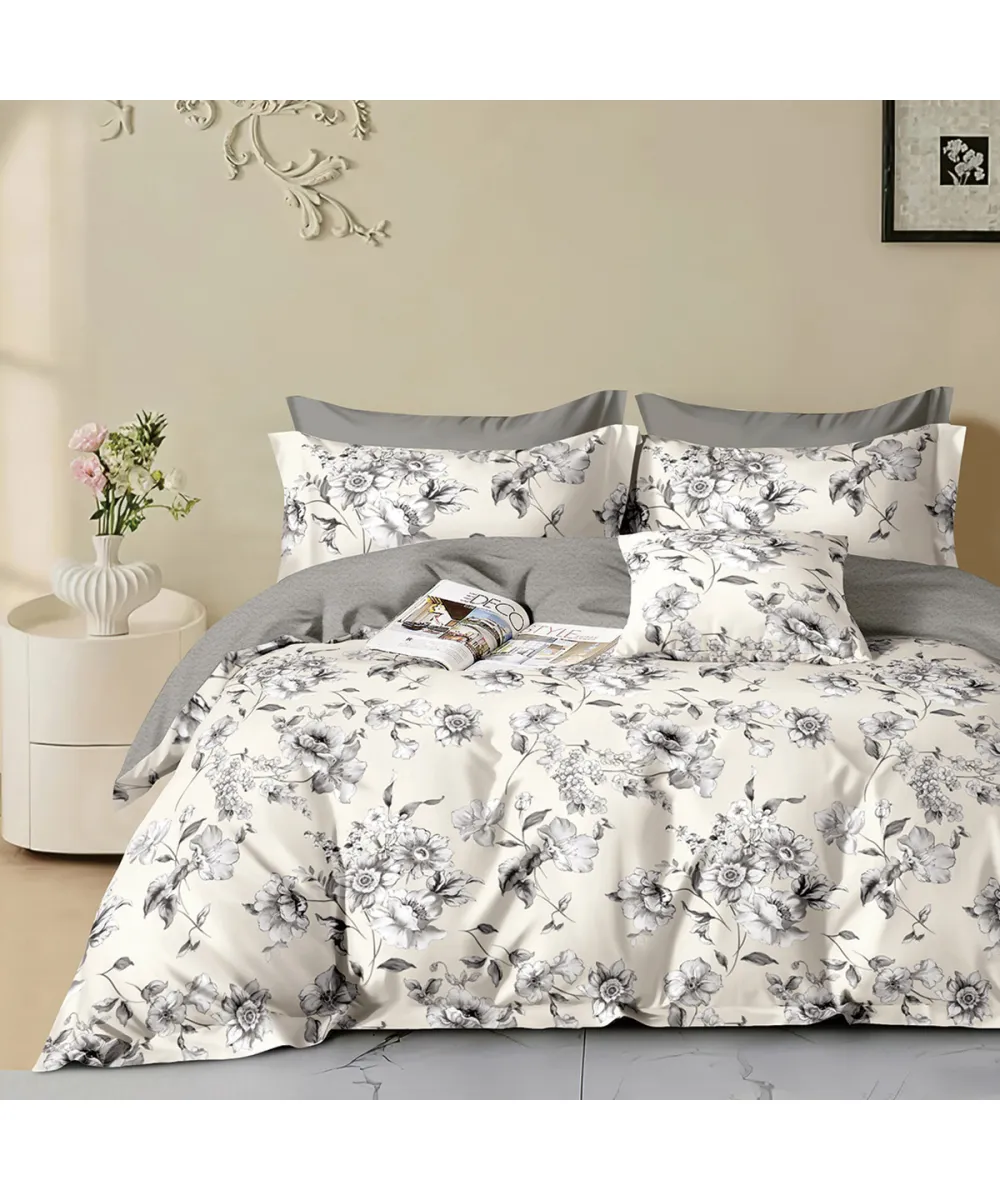 Beauty Home Σετ σεντόνια υπέρδιπλα με λάστιχο Memories Art 12683 165x200 30 Μπεζ      