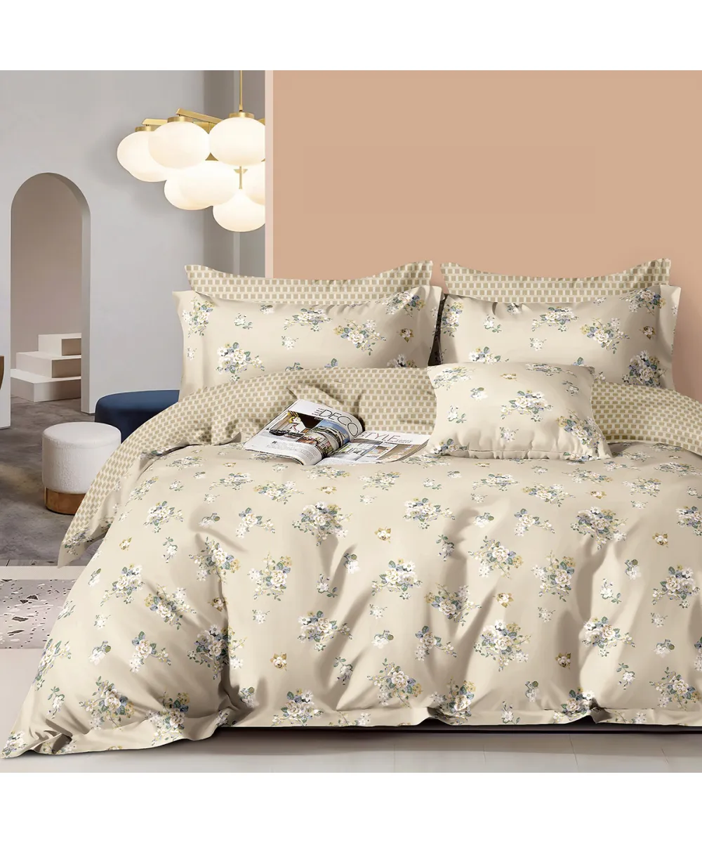 Beauty Home Σετ παπλωματοθήκη υπέρδιπλη Memories Art 12698 230x250 Μπεζ      