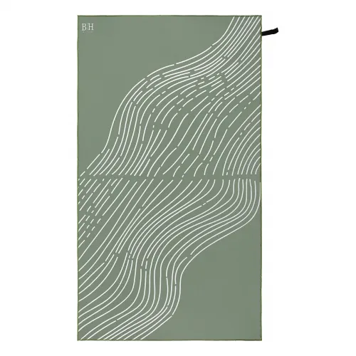 Beauty Home Πετσέτα θαλάσσης διπλής όψης Microfiber 200gsm Art 2290 90x160 Λαδί      