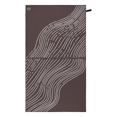 Beauty Home Πετσέτα θαλάσσης διπλής όψης Microfiber 200gsm Art 2294 90x160 Καφέ      