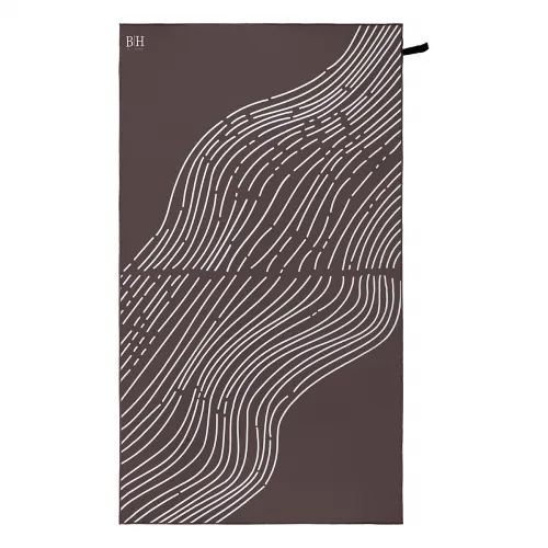 Beauty Home Πετσέτα θαλάσσης διπλής όψης Microfiber 200gsm Art 2294 90x160 Καφέ      