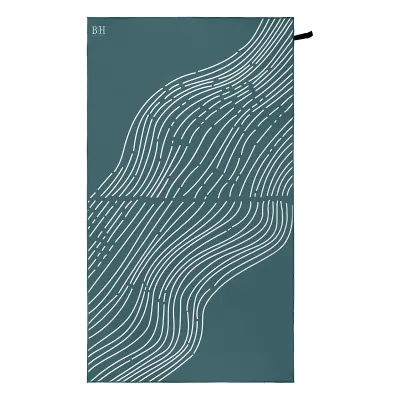 Beauty Home Πετσέτα θαλάσσης διπλής όψης Microfiber 200gsm Art 2295 90x160 Πετρόλ      