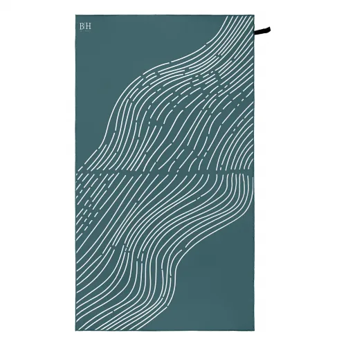 Beauty Home Πετσέτα θαλάσσης διπλής όψης Microfiber 200gsm Art 2295 90x160 Πετρόλ      