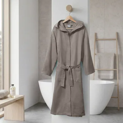 Beauty Home Μπουρνούζι με κουκούλα Mojo Art 3474 Γκρι      