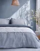 Beauty Home Σετ σεντόνια υπέρδιπλα με λάστιχο Moments Art 12566 165x200 30 Σιέλ,Γκρι      