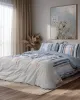 Beauty Home Σετ σεντόνια μονά με λάστιχο Moments Art 12571 110x200 30 Λαδί,Σιέλ      