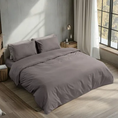 Beauty Home Σεντόνι υπέρδιπλο με λάστιχο Prime Art 1230 170x200 35 Ανθρακί      