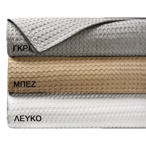 Beauty Home Πικέ μονή Iconic Art 12551 soft waffle 180x240 - Λευκό     