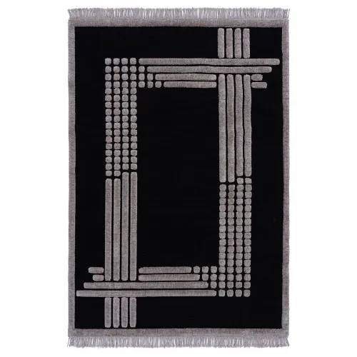 Beauty Home Χαλί Noir Art 9437 165x230 Black Μαύρο      