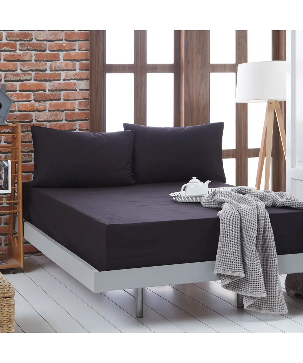 Σεντόνι King size μονόχρωμο Art 1999 265x270 Μαύρο   Beauty Home