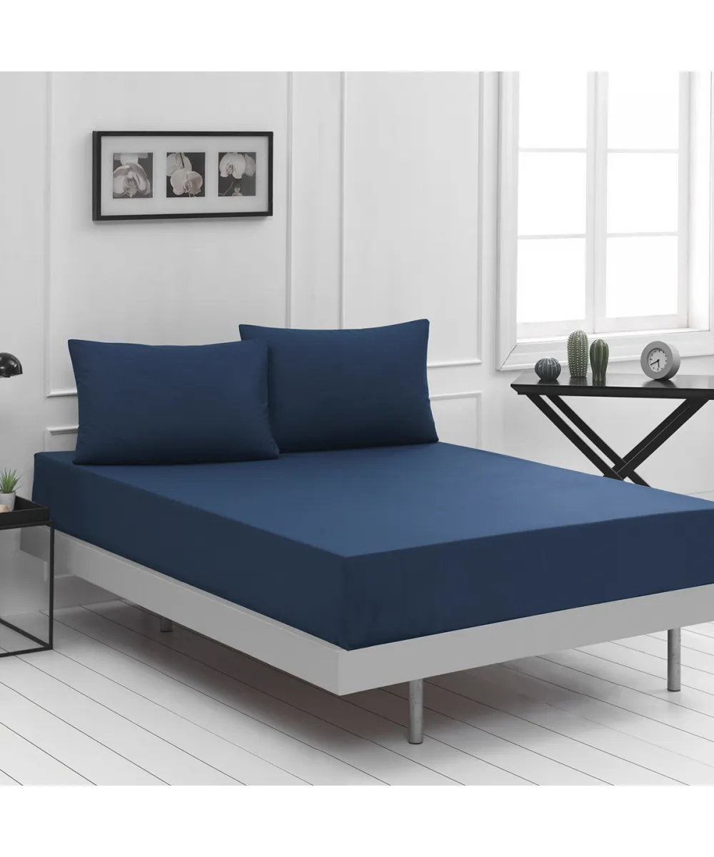 Σεντόνι King size μονόχρωμο Art 1999 265x270 Μπλε   Beauty Home