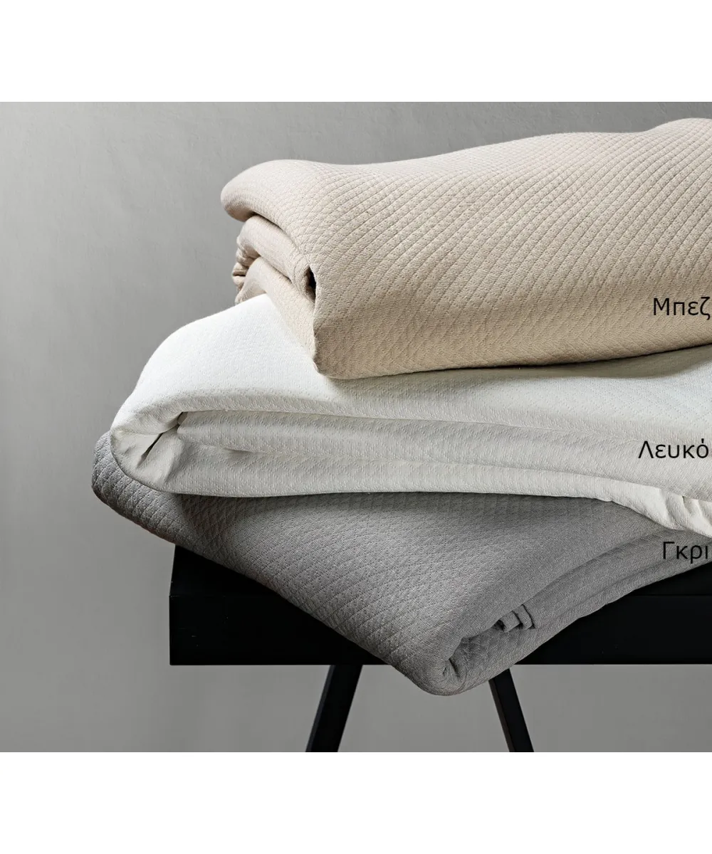 Πικέ κουβέρτα μονή Matelasse 170x280 Λευκό Beauty Home Πικέ κουβέρτα μονή Matelasse 170x280 Λευκό Beauty Home