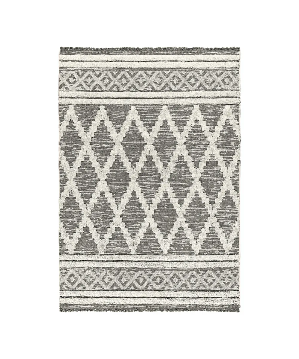 Χαλί βαμβακερό Morocotton 9235 150x220 Γκρι Beauty Home Χαλί βαμβακερό Morocotton 9235 150x220 Γκρι Beauty Home