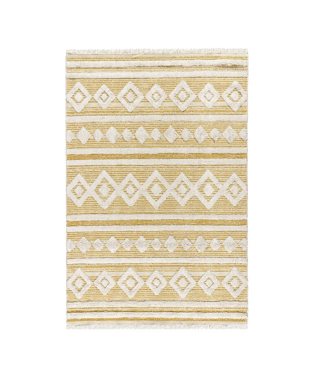 Χαλί βαμβακερό Morocotton 9239 Κίτρινο 125x180 Beauty Home Χαλί βαμβακερό Morocotton 9239 Κίτρινο 125x180 Beauty Home