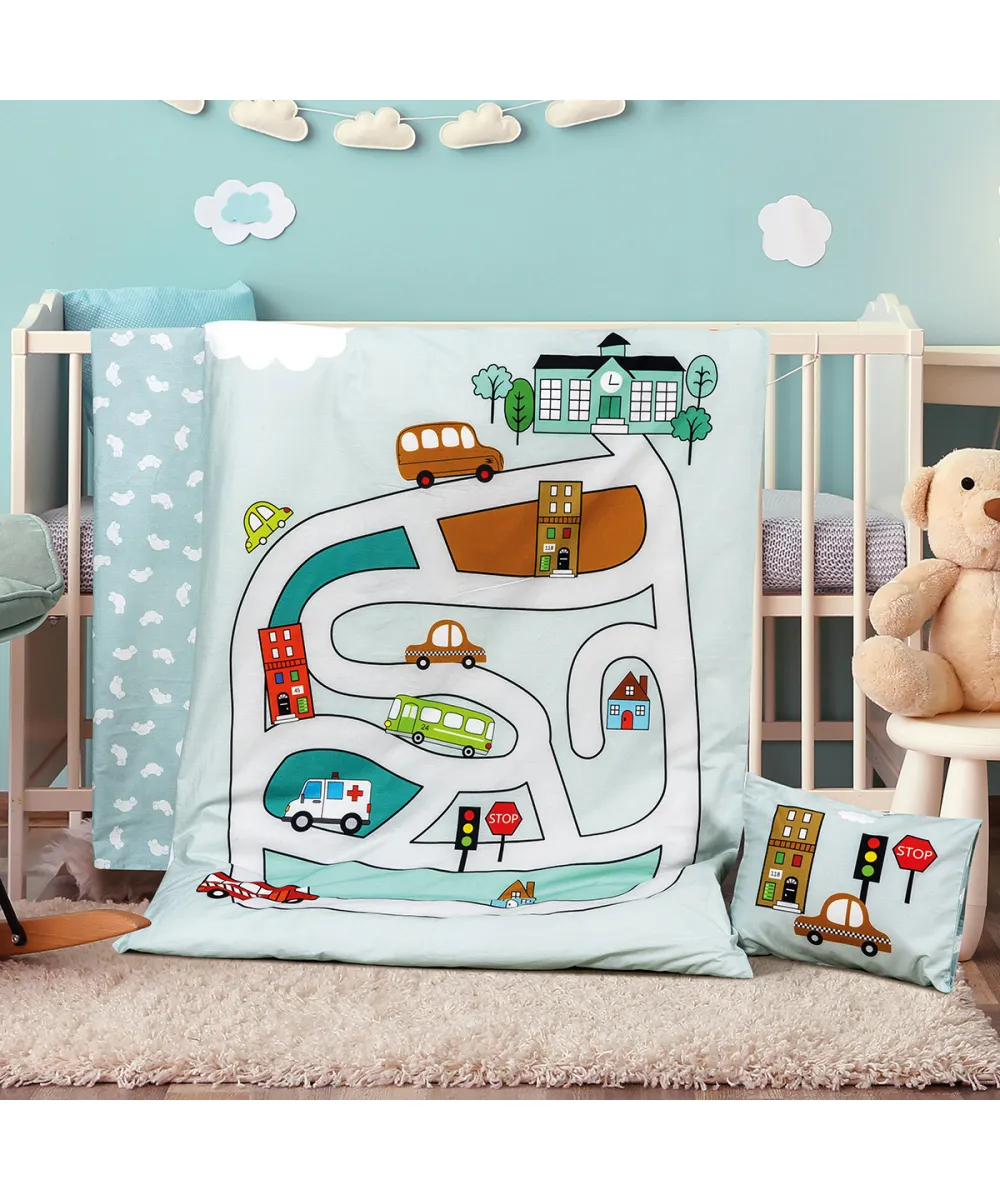 Σετ σεντόνια βρεφικά Road Art 5184 120x160 Εμπριμέ Beauty Home Σετ σεντόνια βρεφικά Road Art 5184 120x160 Εμπριμέ Beauty Home