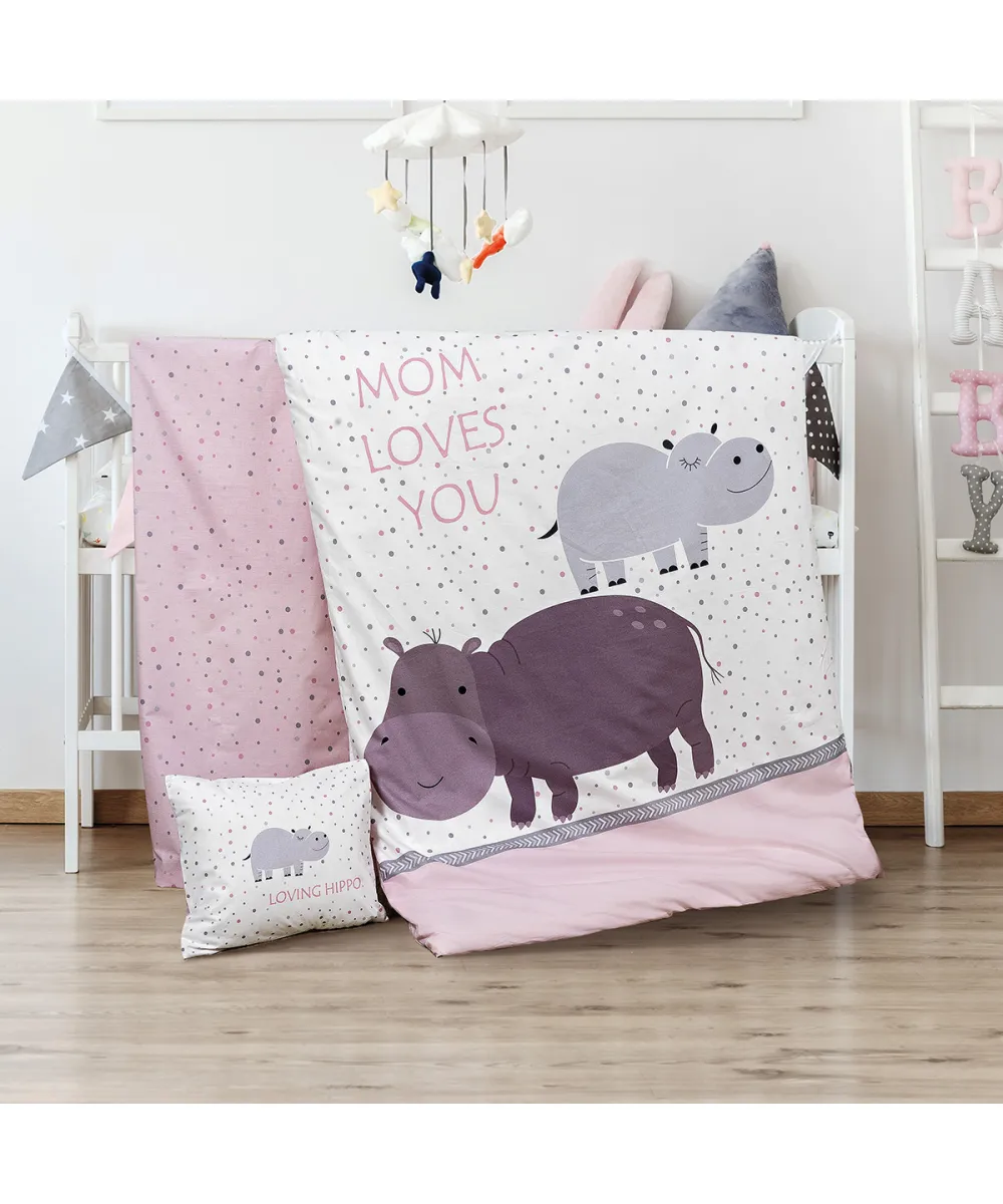 Σετ σεντόνια βρεφικά Hippo Art 5187 120x160 Εμπριμέ Beauty Home Σετ σεντόνια βρεφικά Hippo Art 5187 120x160 Εμπριμέ Beauty Home