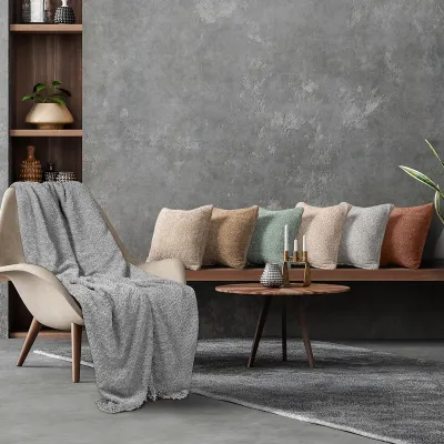 Μαξιλαροθήκη διακοσμητική Lamb Art 8571 42x42 Γκρι   Beauty Home