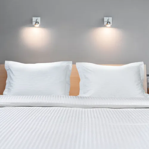 Μαξιλαροθήκη ξενοδοχείου Oxford Ribbon 230TC Satin Stripe Percal Pennie 70%  Cot - 30%  Pol 53x73 5   Beauty Home