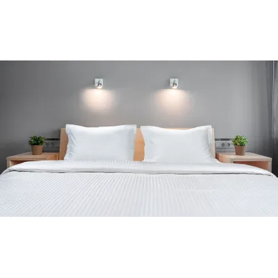 Παπλωματοθήκη ξενοδοχείου μονή Ribbon 230TC Satin Stripe Percal Pennie 70%  Cot - 30%  Pol 170x245 25   Beauty Home