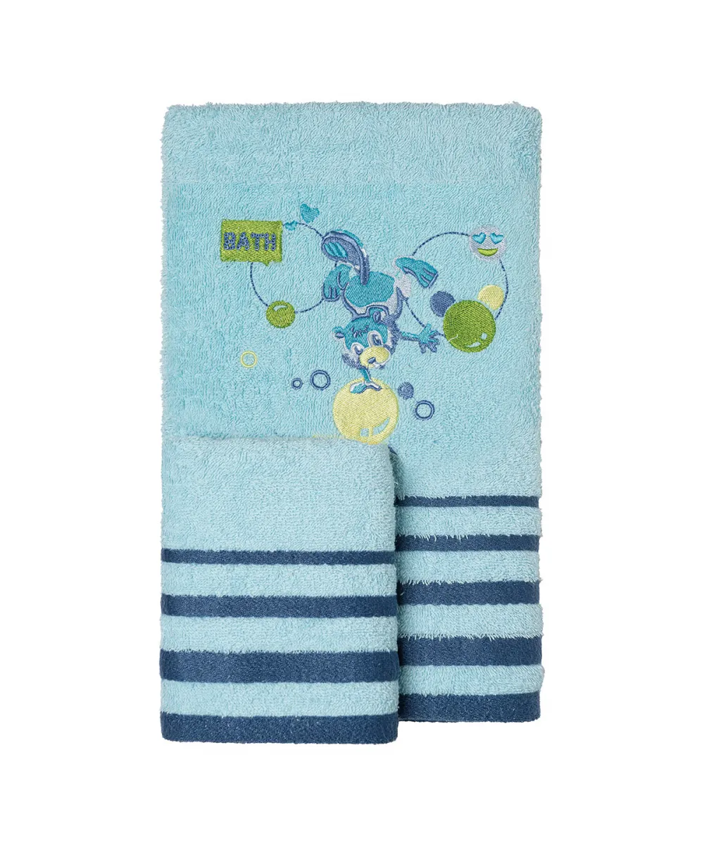 Σετ πετσέτες Art 5417 Σετ 2τμχ Σιελ Beauty Home Σετ πετσέτες Art 5417 Σετ 2τμχ Σιελ Beauty Home